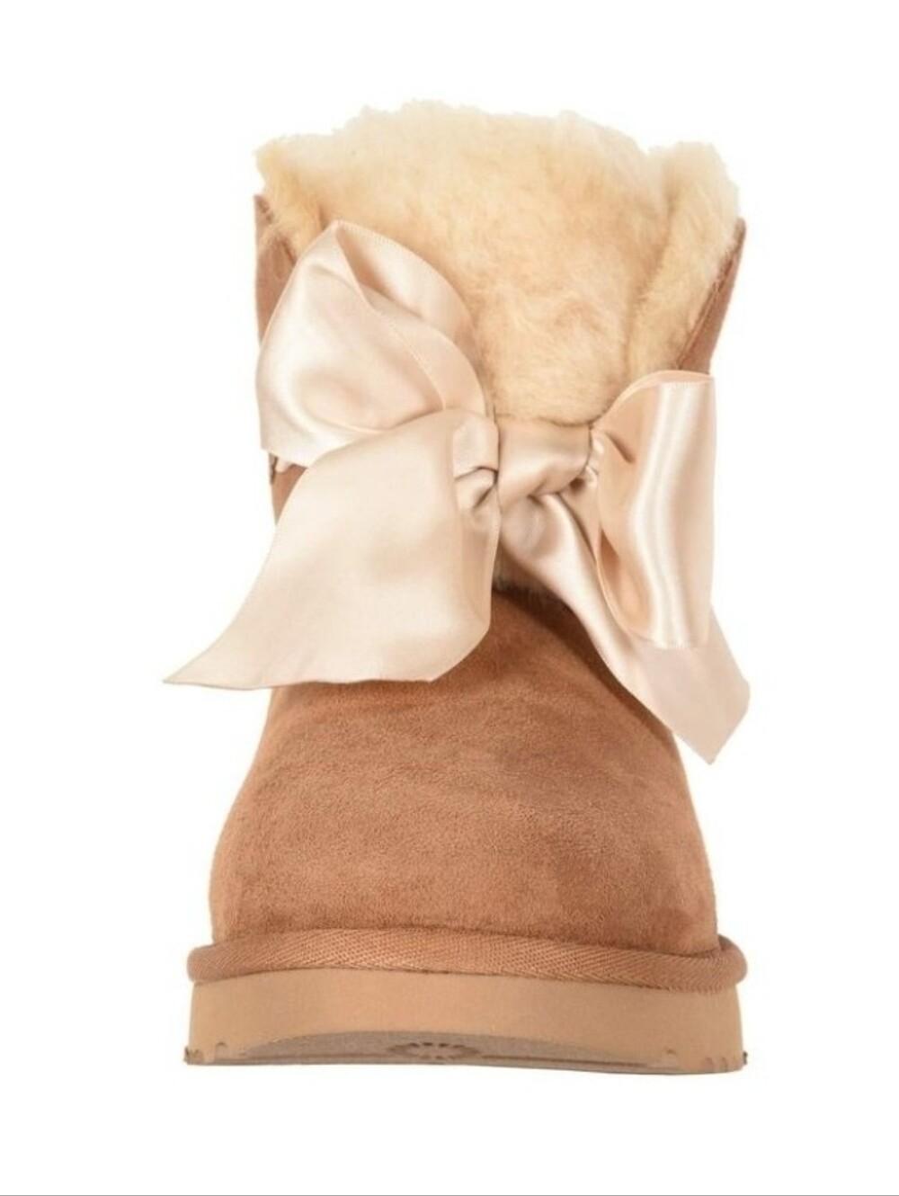 UGG Gita Bow Mini Boots Chestnut Suede Size 9